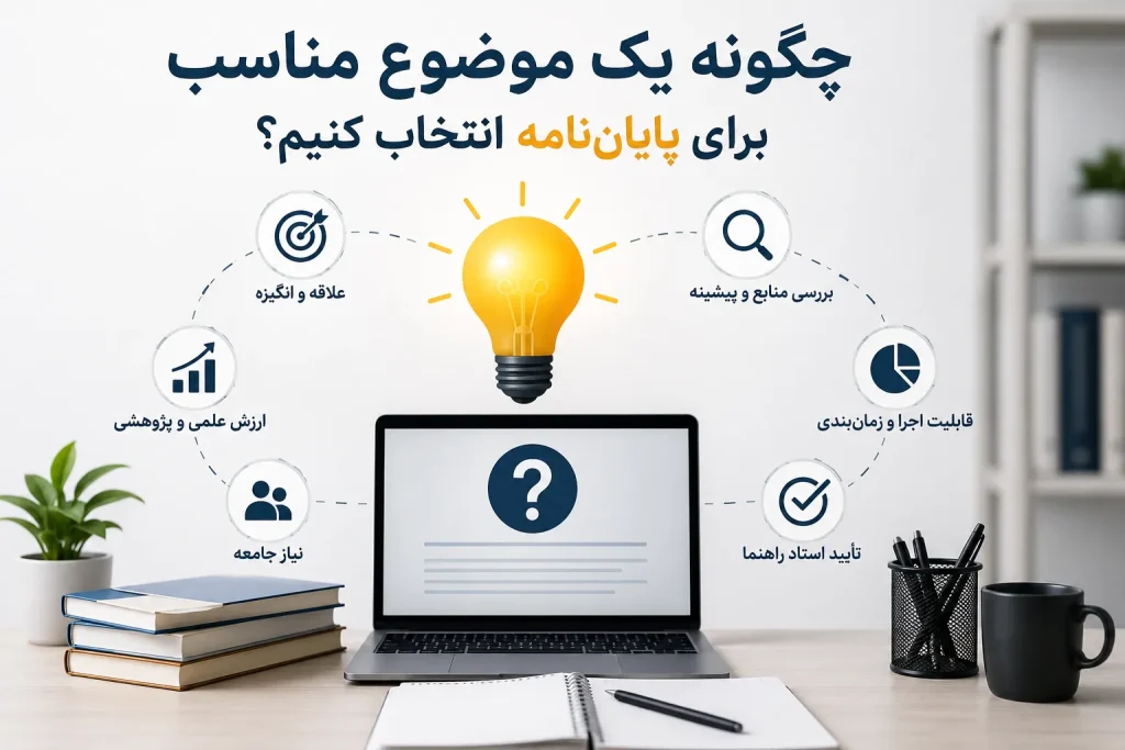 چگونه یک موضوع مناسب برای پایان‌نامه انتخاب کنیم؟